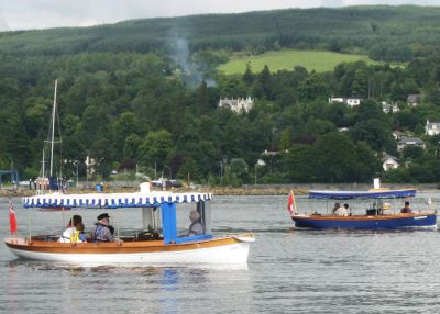 Two steam boats
The little steam boats Silkie and Talisker on their voyage from Rhu Marina to Helensburgh pier as part of the bicentenary celebrations on Saturday August 4 2012. Photo by Kenneth Speirs.
