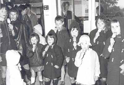 Centre Opens
Some of the children who attended the official opening of the Drumfork Community Centre in the Churchill naval married quarters estate in 1968.

