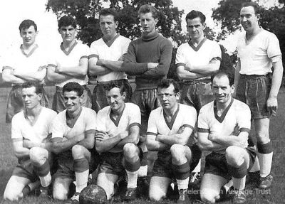 Amateurs on tour
The Helensburgh Amateurs team pictured at Hinckley, near Coventry, when they played a friendly match there in 1960. Back row (from left): Robert Robb, Gordon Fraser, David Wilkie, Jim Rice, Barry Gray, Jim Paterson; front: John Singleton, Jim Healy, Billy Dixon, Peter Cavana, Tommy Bell. Image kindly supplied by Gordon Fraser, who now lives in Sweden.
