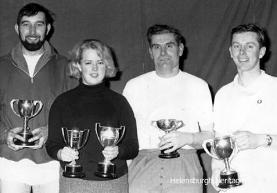 1969 badminton winners
Winners of the 1969 Helensburgh and District Badminton Tournament, played in the East Princes Street Drill Hall, are pictured â€” from left: Stewart McColl, Gillian Paynter, John Sharp, Ronnie Trail.
