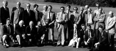 Rotary Golf
Members of Helensburgh Rotary Club with their counterparts from the Dumbarton club at Cardross Golf Club on June 27 1984 for the annual match.
The burgh members are â€” front: Angus Wylie (2nd from left), Gordon Mickel (right); standing: Ian Baird, Gordon Burgess, Fraser Nicol, Jim McBlane, Hamish Andrew, Gordon Hattle, Walter Bryden, David Esslemont and Angus Trail. Holding the trophies are Dumbarton's Billy Ritchie and Sam Diab, both Helensburgh residents.
