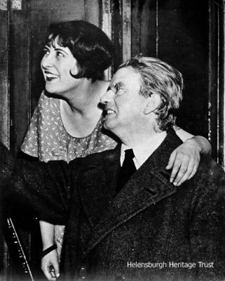 Publicity picture
John Logie Baird smiles broadly for a publicity still with Gwen Farrar, a London-born singer, cellist and film actress, who was the stage partner of singing pianist Norah Blaney. Image date unknown.
