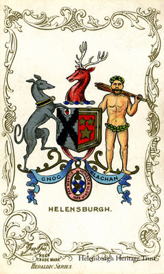 Helensburgh's coat of arms
A colourful representation of Helensburgh's coat of arms, one of a Heraldic Series, circa 1905.
