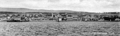 Burgh seafront
An old view from the sea of Helensburgh seafront. The house on the extreme right is Seabank, built by businessman and benefactor Robert Thomson around 1800. It was later bought by the Kidston family, and became the home of Andrew Bonar Law â€” later to be Prime Minister â€” after his marriage in Helensburgh West Free Church on March 24 1891. It was demolished in the 1950s. Image date unknown.
