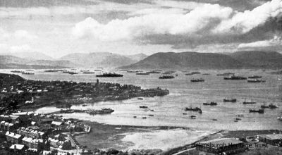 Last convoy
The last convoy of World War Two gathers in the Clyde off Gourock. This famous image was taken by outstanding Greenock photographer James Hall. Image date unknown.
