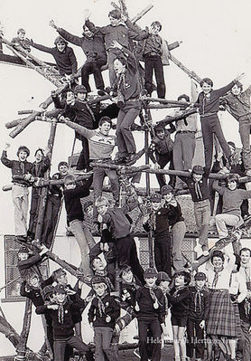 1st Craigendoran Scout Hall opening
Boys in the 1st Craigendoran Scouts show their climbing process at the opening of their Scout Hall beside the Clyde CE Centre in 1981. Image supplied by Geoff Riddington.
