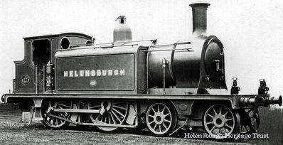 Engine 'Helensburgh'
Three of these 47-ton Drummond 4-4-0T locomotives were built in 1879 by Neilson & Co. No further D50s were built, and the last two were withdrawn in 1926. The D50s worked the trains between Glasgow and Helensburgh before being replaced by Reid C15 4-4-2T tank engines in 1913. They then moved to Dundee, Eastfield, and Parkhead. All three members of the D50 class were named â€” 494 Craigendoran, 495 Roseneath, 496 Helensburgh. Image supplied by Jim Chestnut; date unknown.
