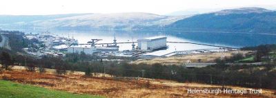 Faslane Base
A view of HM Naval Base Clyde at Faslane from the hillside above. Image supplied by Gordon Fraser.
