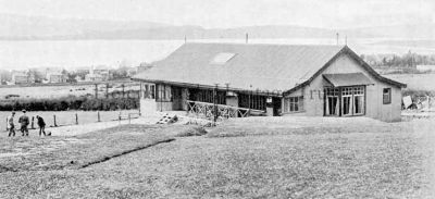 Helensburgh Golf Club
The golf club was formed in 1893, and this image of the clubhouse is circa 1910. At that time the subscription for ordinary members was Â£1 11s 6d, and for lady and junior members 16 shillings. The 18-hole course was described as â€œof singular excellenceâ€ and this clubhouse as â€œone of the best equipped in Scotland. Tom Turnbull was the professional from 1895 for 50 years.
