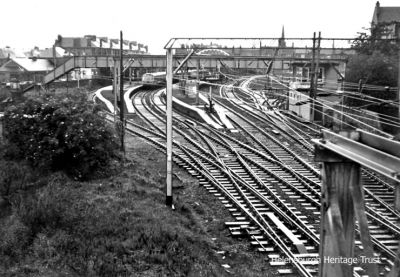 Helensburgh Central
A view of Helensburgh Central Station taken from the Grant Street footbridge on May 28 1971, showing the two sidings to the right.
