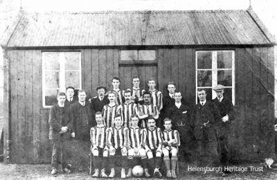 Helensburgh team 1910
A Helensburgh football team and officials from 1910. In the middle row fourth from right is Abraham Reece. Image supplied by Sue Taylor.
