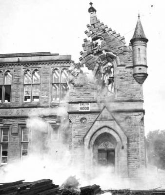 End of an era
Part of the old Hermitage School in East Argyle Street is demolished by Hood and Co. in July 1967.
