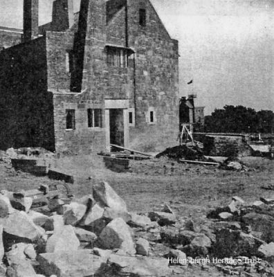 Hill House under construction
A 1902 image of The Hill House, the Upper Colquhoun Street mansion designed by Charles Rennie Mackintosh for Walter W.Blackie, under construction. It was completed in 1904. Â© Royal Commission on the Ancient and Historical Monuments of Scotland.
