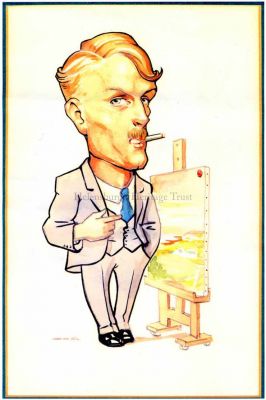 James Dunlop Burgess
A caricature of Helensburgh artist James Dunlop Burgess by his friend and fellow artist Gregor Ian Smith. Image supplied by Jenny Sanders.
