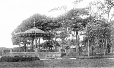 Kidston Park Bandstand
The now demolished bandstand at Kidston Park, circa 1903. Bought from the Duke of Argyll in 1877 for Â£650 by William Kidston with help from Sir James Colquhoun and others, it was formerly Cairndhu Point â€” known locally as Neddy's Point after a well known fisherman and ferryman who lived nearby â€” but was renamed Kidston Park from 1889 when Mr Kidston left money to support its maintenance and requested the name change. The bandstand was used by the boys bands from the Training Ships Cumberland and Empress.
