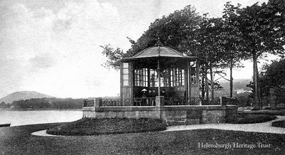 Kidston Park bandstand
The now demolished bandstand at Kidston Park. Bought from the Duke of Argyll in 1877 for Â£650 by William Kidston with help from Sir James Colquhoun and others, it was formerly Cairndhu Point â€” known locally as Neddy's Point after a well known fisherman and ferryman who lived nearby â€” but was renamed Kidston Park from 1889 when Mr Kidston left money to support its maintenance and requested the change. The bandstand was used by the boys bands from the Training Ships Cumberland and Empress. Image circa 1925. 
