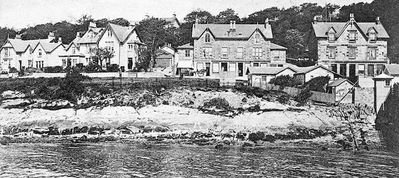 Kilcreggan from the pier
The houses on Kilcreggan seafront, seen from the pier, circa 1908.
