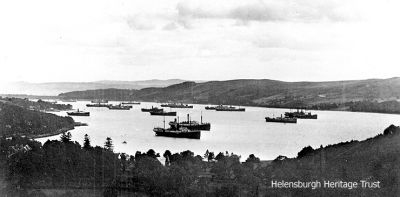 Laid up ships
Merchant shipping laid up in the Gareloch close to Garelochhead. Image supplied by Jim Chestnut; date unknown.
