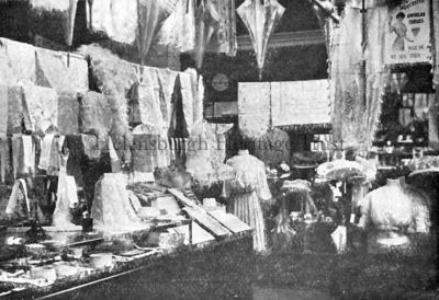 McCallum Milliners
The display in the ladies department at 21 West Clyde Street premises of McCallum & Sons, Milliners, Dressmakers & General Warehousemen, established 1820. They offered costumes, mantles and blouses, and were glovers, hosiers, and outfitters. They also supplied household linen, blankets, flannels and Scotch Wincey. The Gents Department offered hats, caps, shirts, gloves, 'cellular clothing', 'Scotch Underwear", and featherweight tourist waterproof coats. Image circa 1910.
