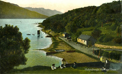 Portincaple
A view of the fishing village of Portincaple on Loch Long, circa 1925.
