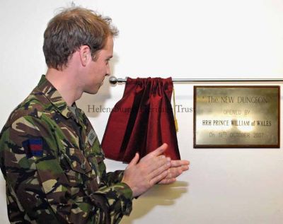 Prince William-1
HRH Prince William of Wales visited HM Naval Base Clyde at Faslane on October 19 2007 in his honorary Royal Navy capacity as Commodore-in-Chief Scotland and Submarines. He is pictured unveiling the plaque for the newly refurbished 'Dungeon' at the comprehensively upgraded Drumfork Club in Churchill, Helensburgh, a room used by a variety of community groups. Prince William is currently a serving Second Lieutenant in the Household Cavalry, also known as the Blues and Royals.



