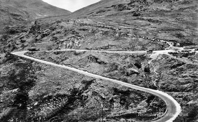 Rest and Be Thankful
A car drives down the old Rest and Be Thankful road into Glen Croe. Image circa 1930.
