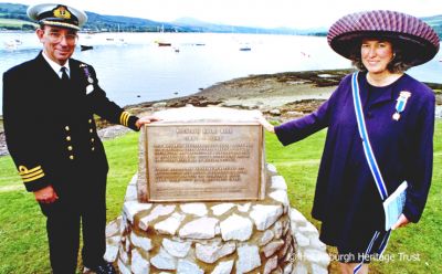 Rosneath memorial
Commander Bill Jones from the Clyde Naval Base at Faslane and Holly Smith of the Daughters of the American Revolution at the dedication of the memorial to the American and British forces who served or trained at Rosneath during the years 1941-45 on Friday September 10 2010.
