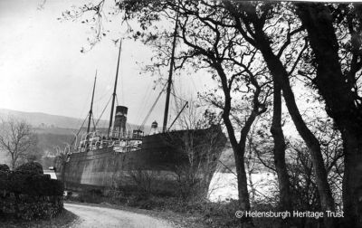Ship aground
The SS Siberian after being blown ashore in the Gareloch in a storm in 1911. Image supplied by Malcolm LeMay.
