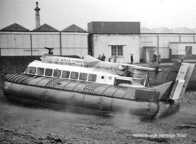 Hover travel
The Clyde Hover Ferries Westland SRN6 hovercraft, which operated a service from Craigendoran pier to Greenock from 1965-6 is pictured arriving at Craigendoran pier. Powered by a Bristol-Siddeley Marine Gnome engine, it was 48 foot long, could carry 48 passengers, and had a maximum speed over calm water of 64 knots. However the service attracted fewer passengers than hoped for, and did not prove viable. Image supplied by Robert Whitton.
