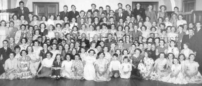 Swimmers Party
A Helensburgh Swimming Club Party in the Pillar Hall in the 1950s. Image supplied by Iain McCulloch.
