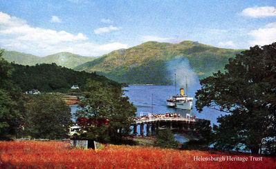 Tarbet Pier
The steamer Maid of the Loch is seen arriving at Tarbet Pier. Image circa 1958.
