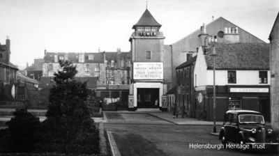 Tower Cinema
The Tower Cinema was built in the south-east corner of Colquhoun Square, Helensburgh, and battled for patrons with La Scala in James Street. Forced to close because of storm damage in January 1968, it was demolished in 1973.
