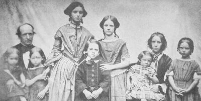 NOT Madeleine Smith and her family
This picture appears in several books and is claimed to be Madeleine Smith who was tried in 1857 for the murder of her lover, Pierre Emile Lâ€™Angelier, and her family. However experts have concluded that, while it is an image of a Victorian family, it is definitely not the Smith family.
