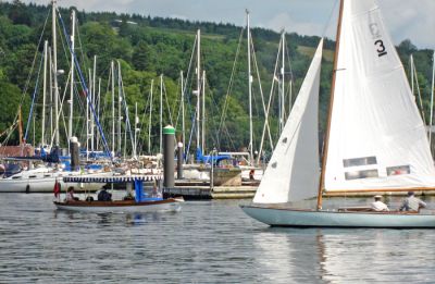 Steam and sail
The little steam boat Talisker passes a yacht at Rhu Marina on the way to Helensburgh to take part in the bicentenary celebrations on Saturday August 4 2012. Photo by Kenneth Speirs.
