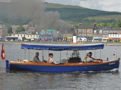 Talisker
The steamboat Talisker heads for Helensburgh pier during the bicentenary celebrations on Saturday August 4 2012. A Helensburgh resident, Tom Peebles, built the vessel and its engine when he lived in the town, and at that time he was engineer for the Rhu RNLI lifeboat. Talisker was taken by trailer to his new home in Perthshire to be completed, and returned to Rhu by trailer for the celebrations. Photo by Kenneth Speirs.
