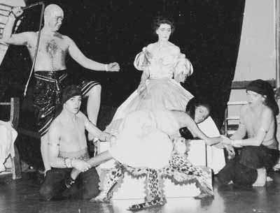 Operatic Society
Grace Goodwin (standing, centre) and other members of the cast of the Helensburgh Amateur Operatic Society production of 'The King and I' in the Victoria Hall in 1969.
