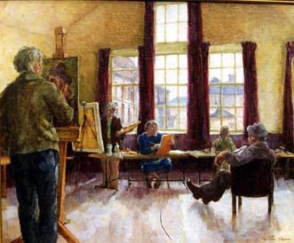 Portrait Painting Session, by Caroline Sillars. Copyright the Anderson (Local Collection) Trust.
