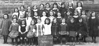 School in wartime
Class Junior 2 at Helensburgh's James Street School in February 1914. Image supplied by Marlyn Ritchie.
