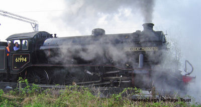 The Great Marquess
61994 "The Great Marquess" is seen at Craigendoran junction on May 6 2008. This class K-4 locomotive was built for the London and North Eastern Railway in 1938 specifically for use on the West Highland Line. Image supplied by Stewart Noble.
