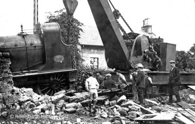 Derailment
A train was derailed near George Street, Helensburgh, in June 1912. Image supplied by Malcolm LeMay.
