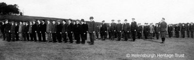 Citizen training
Members of the Helensburgh Citizen Training Force drilling in 1915. Image supplied by Malcolm LeMay.
