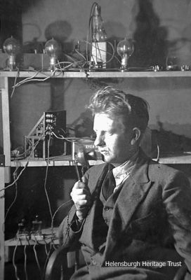 Transatlantic transmission
An October 3 1929 newspaper image of John Logie Baird and his TV equipment. The caption on a companion picture stated: "One more dream of science has been realised. Man's vision has spanned the Ocean, and transatlantic television has been demonstrated to be a reality. A man and a woman sat before an electric eye in a London laboratory last night, and a group of people in a darkened basement in the village of Hartsdale, New York, watched them turn their heads and move from side to side. The images were crude and broken, but they were images nevertheless."

