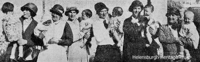 Bonny Babies
A Helensburgh and Gareloch Times image of the organisers and winners — with nannies — at the Baby Show held in the Old Parish Church Hall in June 1933.
