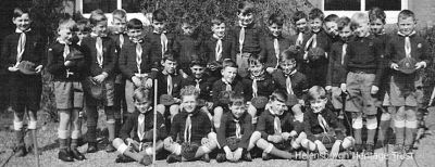 Larchfield School Cubs
A 1954 image of the Larchfield School Cubs outside the Colquhoun Street prep school. Standing, from left: Donald Fullarton (now Heritage Trust website editor), Alec Nicol, ?, Michael Cleare, ?, ?, ?, ?, James Muir, Campbell Savage, Jonathan Fleming, Jock Troup, Stewart Noble (now Heritage Trust chairman), ?, Graeme Wedgewood, ?, ?, Willie Walker; middle: Campbell Smith, Chris Bamford, Graham Mellis, Ian Duncan, ?; front: ?, Robin Noble, Norman Brown, ?, ?. Image supplied by Stewart Noble.

