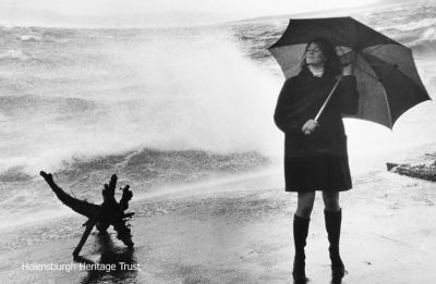 Aye of the storm
Staff member Susan Cowan (now Mrs Maxwell) agreed to pose on the seafront during a gale on December 5 1972 for a publicity stunt. The headline was "Some people will do anything for a good read of the Helensburgh Advertiser". Photo by Donald Fullarton.
