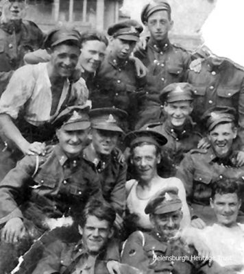 Reservists
Members of the local Army Reserve the early 1950s. More information would be welcomed. Image supplied by Gordon Fraser, whose father is extreme right in the front row.
