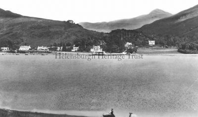 Arrochar and the Ben
A view of Arrochar and its pier from the other side of Loch Long, with Ben Lomond in the background. Date unknown.

