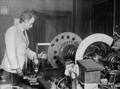 Original apparatus
Helensburgh inventor John Logie Baird is pictured with the first television transmitter, made up literally from odds and ends, in September 1926. The apparatus was used in the world's first successful demonstrations of instantaneous moving scenes by wire and wireless. It is now housed in the Science Museum in South Kensington, London.
