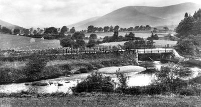 The Black Bridge
An unusual view of the Black Bridge in Glen Fruin from the other side of the river, looking west through the glen, circa 1924.
