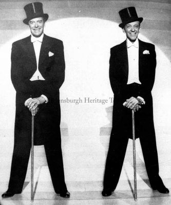 Buchanan and Astaire
In 1953, the top UK and US song-and-dance men met in The Band Wagon. Helensburgh man Jack Buchanan and Fred Astaire's duet, "I Guess I'll Have To Change My Plan", and their clever version, with Nanette Fabray, of "Triplets" fame, made this one of MGM's most acclaimed musical films, and the pinnacle of Buchanan's career.
 
